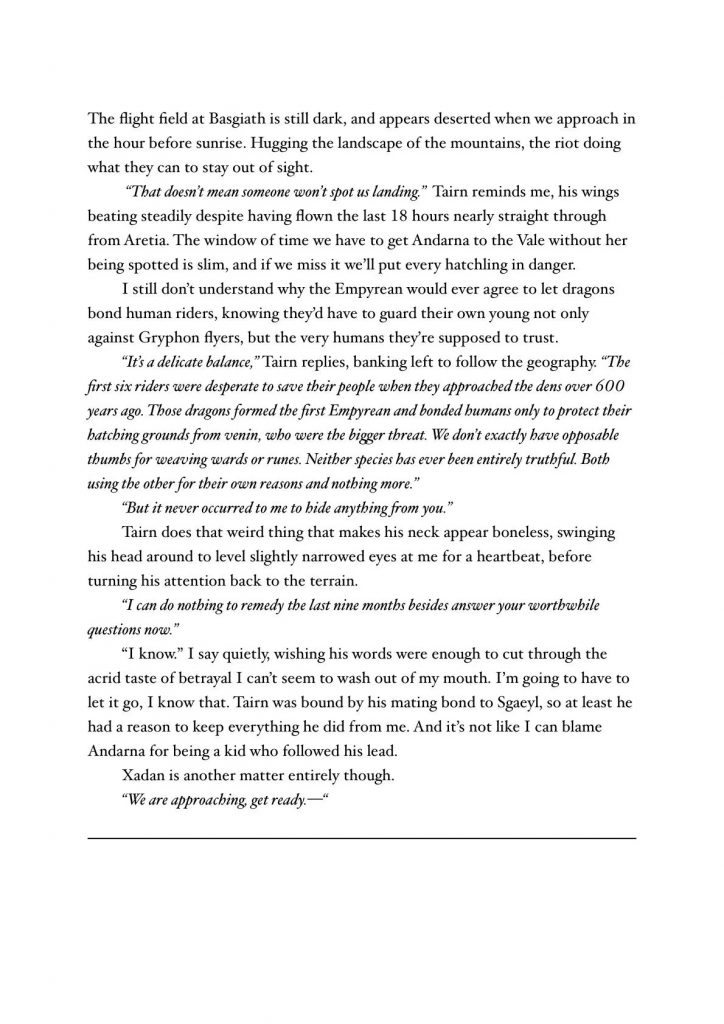 Bonus Iron Flame preview from Blackstone Library