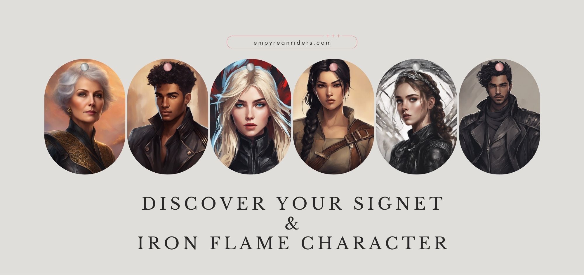Riders Only Iron Flame signet and characters