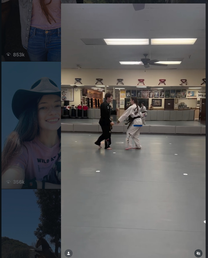 mackenzie foy training with black belt